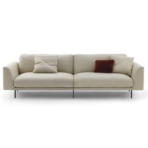 The Bel-Air Sofa Sophisticated Claesson Koivisto Rune in Greige appears to be floating on its elegant legs - Front View