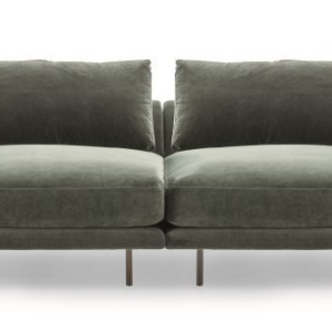 The fashionable Royal Sofa designed by Gabriele E Oscar Buratti for Ditre Italia in slate - Front View