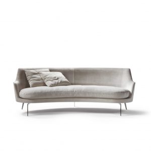 The powerful, elegant and classic Guscio Sofa by Antono Citterio for Flexform - Front View