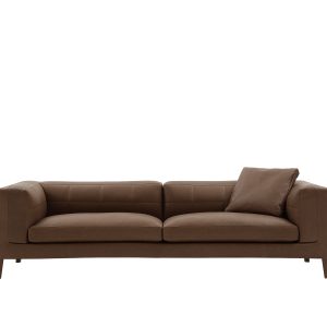 The Modern Maxalto Dives Sofa designed by Antonio Citterio in Taupe - Front View