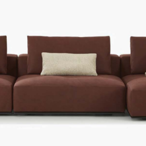 The Westside Sofa by Poliform has a commanding presence, with a wide, sturdy base that anchors it firmly to the ground - Front View