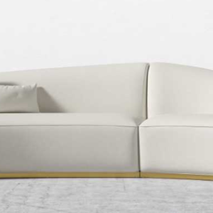 The sweeping curved Reya sofa by Rove - Front View